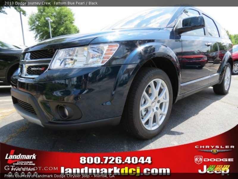 Fathom Blue Pearl / Black 2013 Dodge Journey Crew