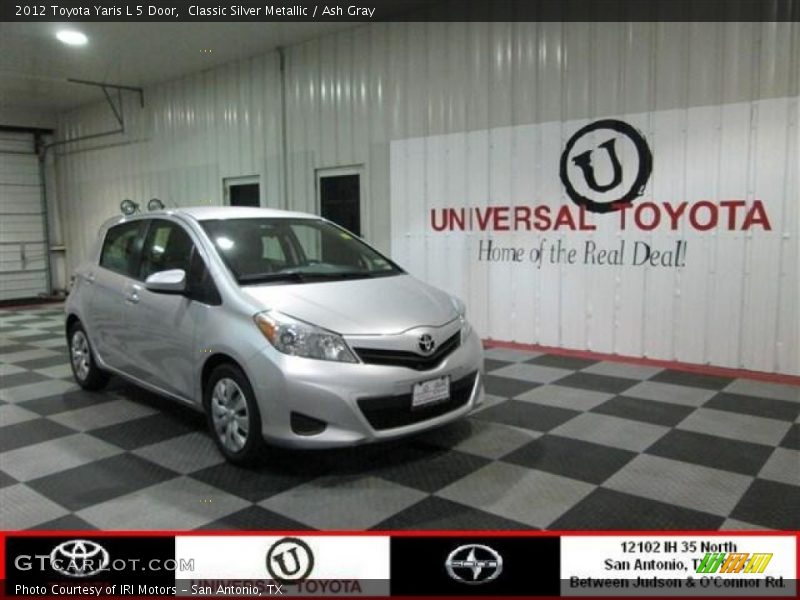 Classic Silver Metallic / Ash Gray 2012 Toyota Yaris L 5 Door