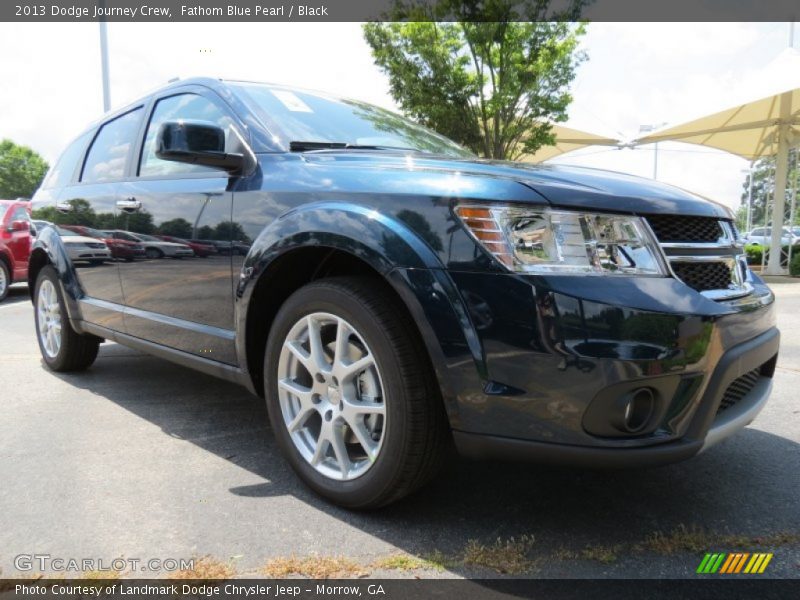 Fathom Blue Pearl / Black 2013 Dodge Journey Crew