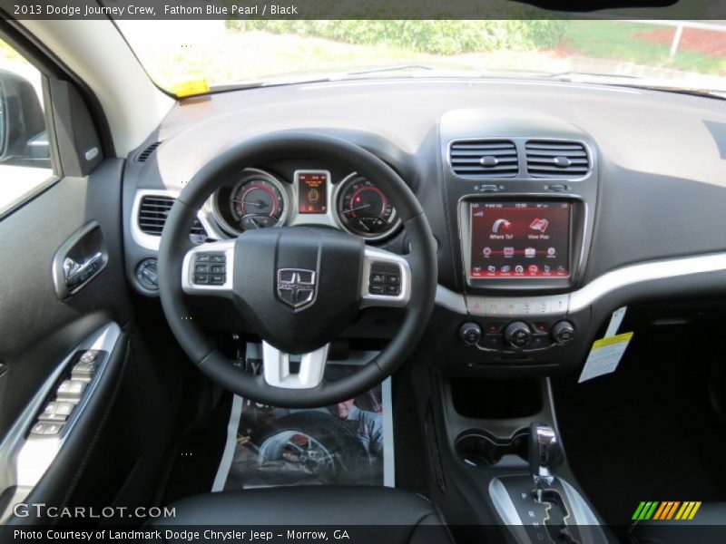 Fathom Blue Pearl / Black 2013 Dodge Journey Crew