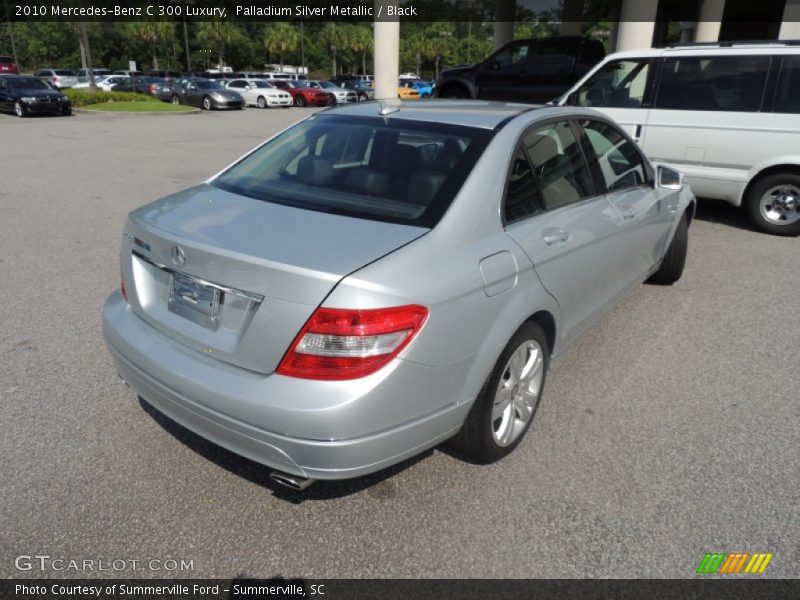 Palladium Silver Metallic / Black 2010 Mercedes-Benz C 300 Luxury
