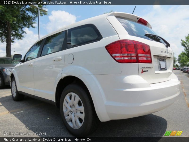 White / Black/Light Frost Beige 2013 Dodge Journey American Value Package