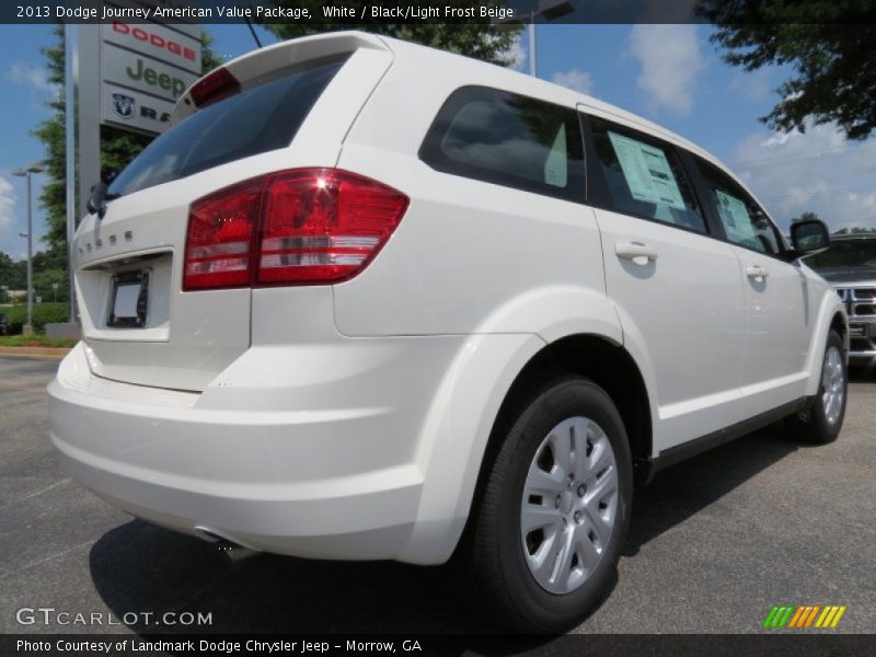 White / Black/Light Frost Beige 2013 Dodge Journey American Value Package