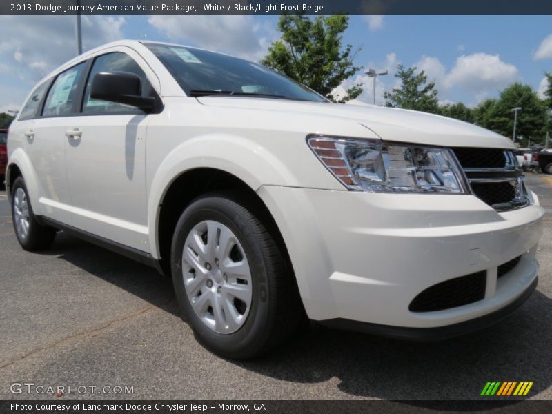 White / Black/Light Frost Beige 2013 Dodge Journey American Value Package
