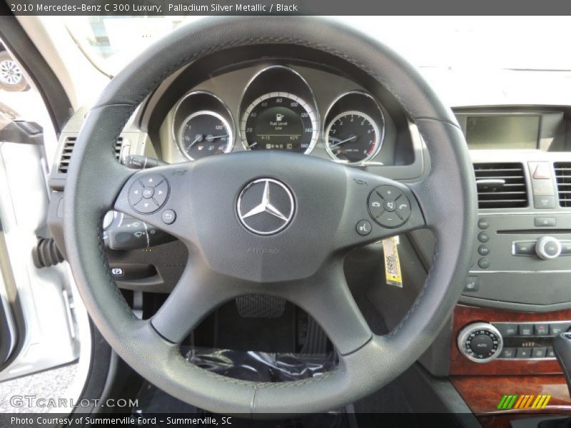 Palladium Silver Metallic / Black 2010 Mercedes-Benz C 300 Luxury