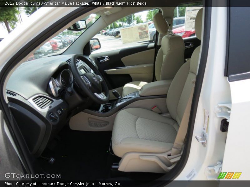 White / Black/Light Frost Beige 2013 Dodge Journey American Value Package