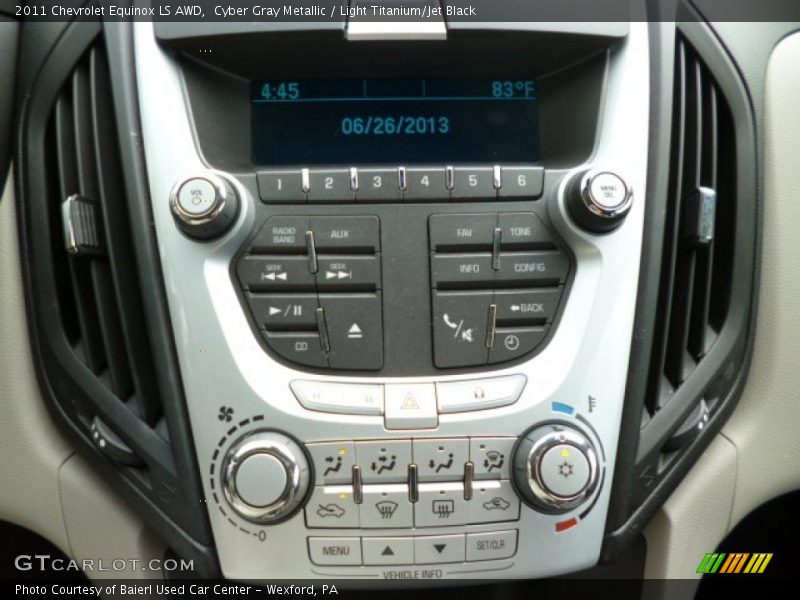 Cyber Gray Metallic / Light Titanium/Jet Black 2011 Chevrolet Equinox LS AWD