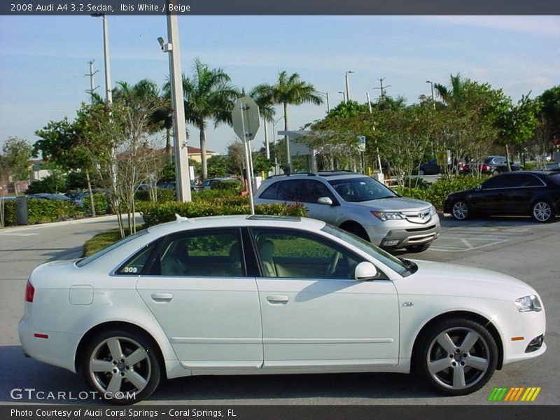 Ibis White / Beige 2008 Audi A4 3.2 Sedan