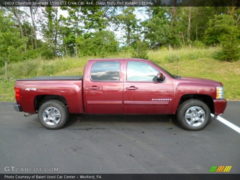 Deep Ruby Red Metallic / Ebony 2009 Chevrolet Silverado 1500 LTZ Crew Cab 4x4