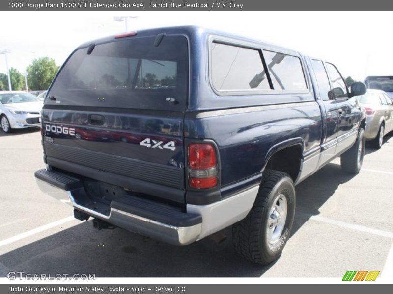 Patriot Blue Pearlcoat / Mist Gray 2000 Dodge Ram 1500 SLT Extended Cab 4x4