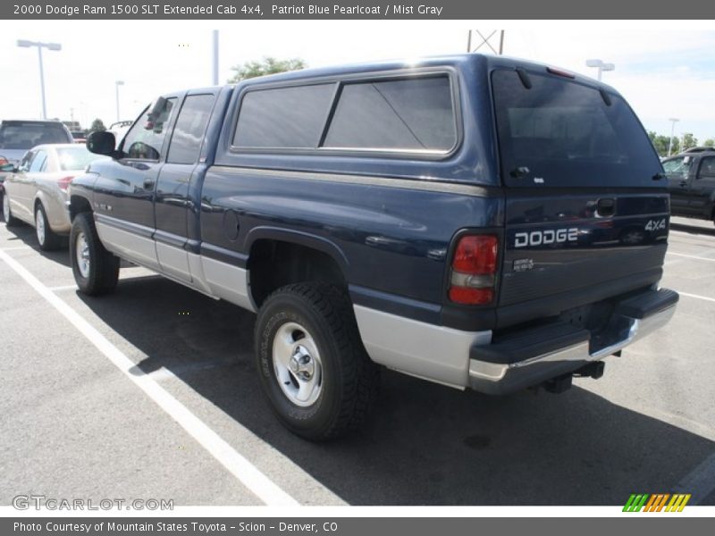 Patriot Blue Pearlcoat / Mist Gray 2000 Dodge Ram 1500 SLT Extended Cab 4x4