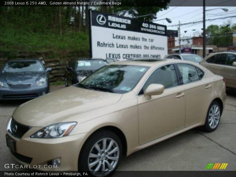 Golden Almond Metallic / Cashmere Beige 2008 Lexus IS 250 AWD