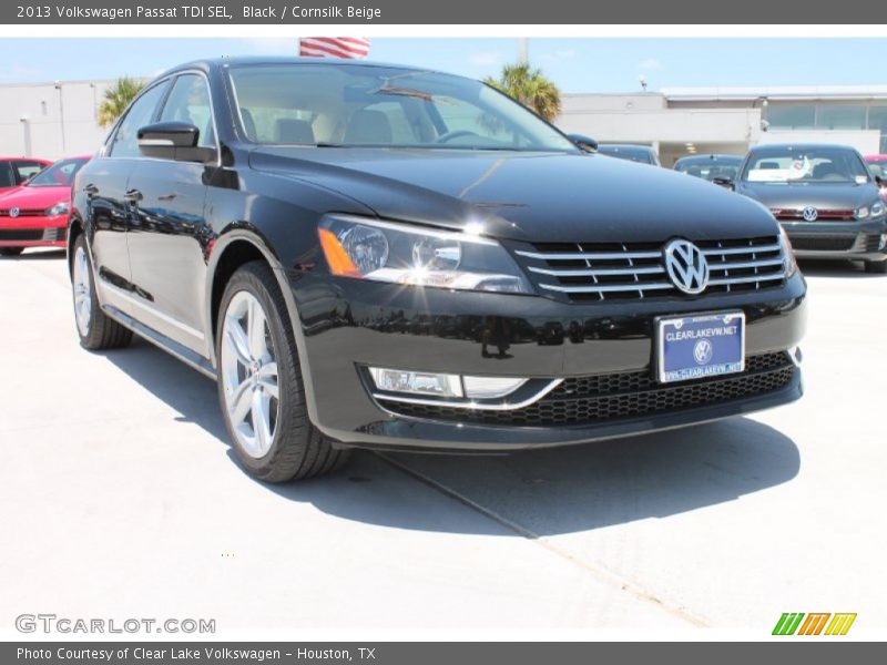Black / Cornsilk Beige 2013 Volkswagen Passat TDI SEL