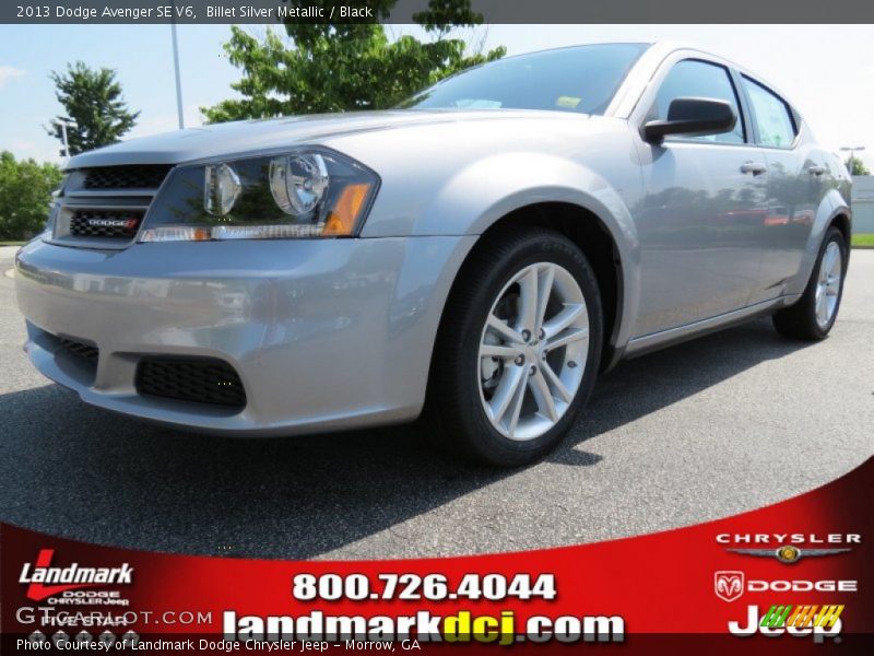 Billet Silver Metallic / Black 2013 Dodge Avenger SE V6