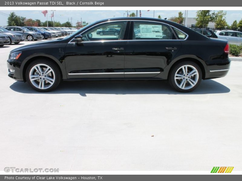 Black / Cornsilk Beige 2013 Volkswagen Passat TDI SEL