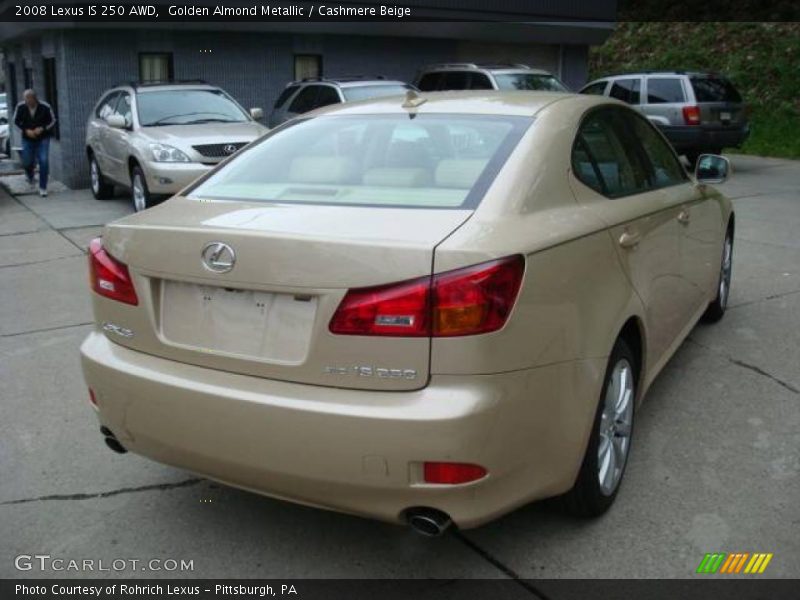 Golden Almond Metallic / Cashmere Beige 2008 Lexus IS 250 AWD