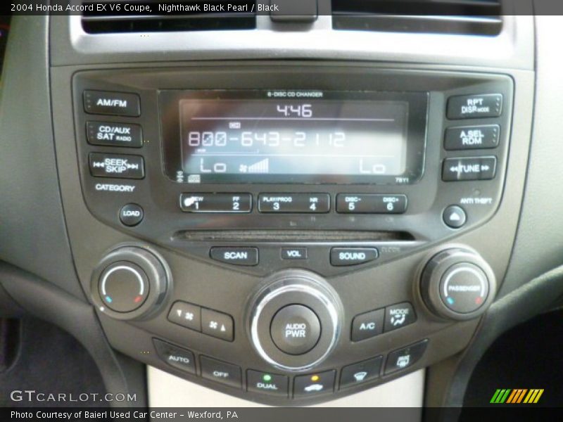 Controls of 2004 Accord EX V6 Coupe