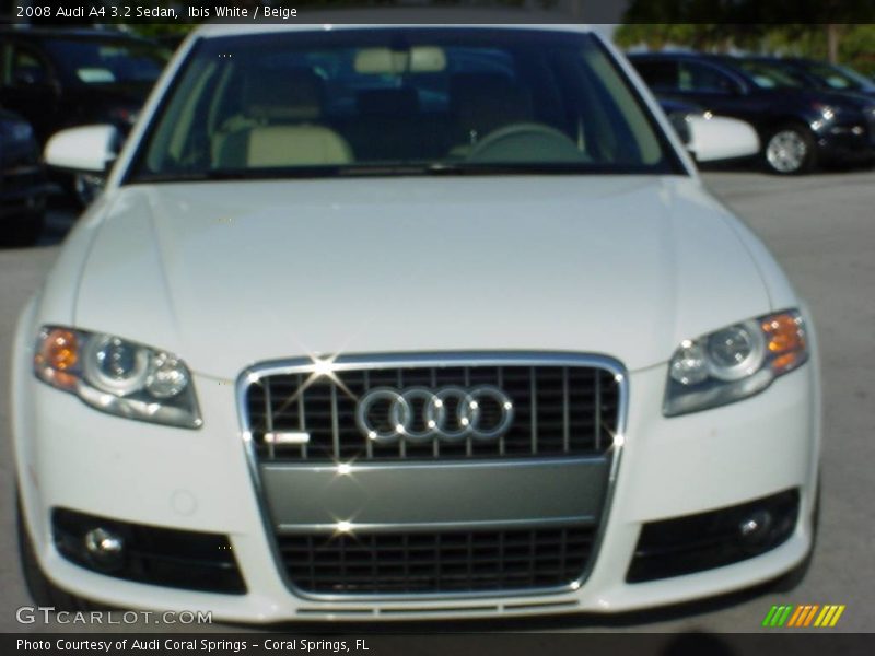 Ibis White / Beige 2008 Audi A4 3.2 Sedan