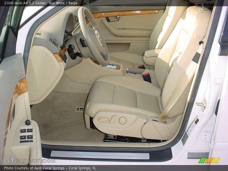 Ibis White / Beige 2008 Audi A4 3.2 Sedan