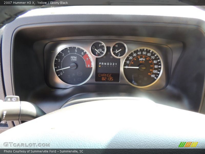 Yellow / Ebony Black 2007 Hummer H3 X
