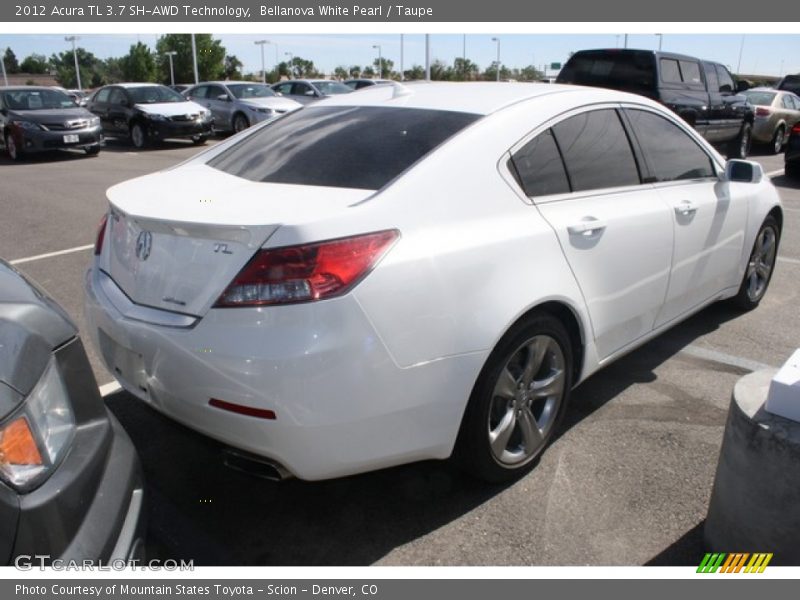 Bellanova White Pearl / Taupe 2012 Acura TL 3.7 SH-AWD Technology