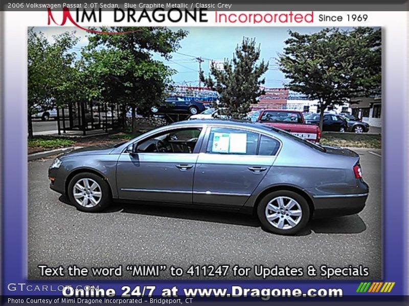 Blue Graphite Metallic / Classic Grey 2006 Volkswagen Passat 2.0T Sedan