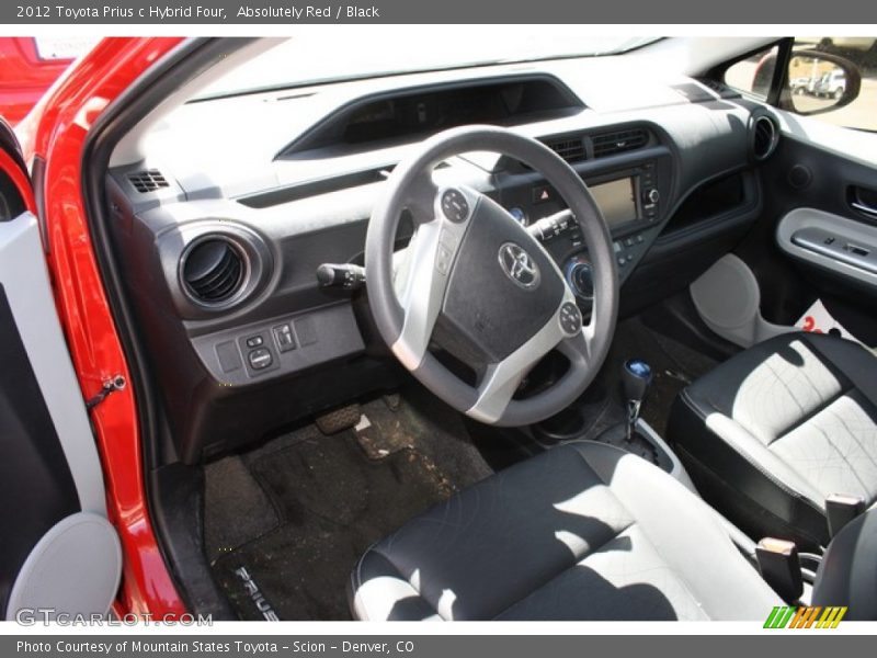Absolutely Red / Black 2012 Toyota Prius c Hybrid Four