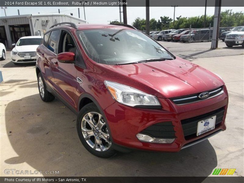 Ruby Red / Medium Light Stone 2014 Ford Escape SE 1.6L EcoBoost