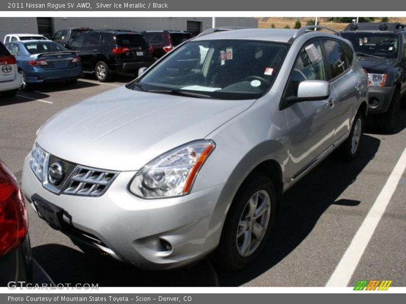 Silver Ice Metallic / Black 2011 Nissan Rogue SV AWD