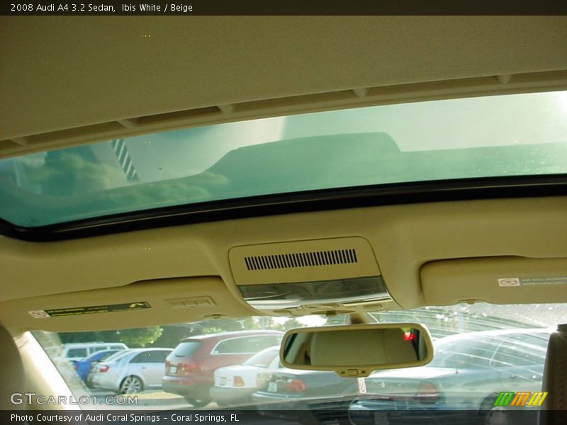Ibis White / Beige 2008 Audi A4 3.2 Sedan