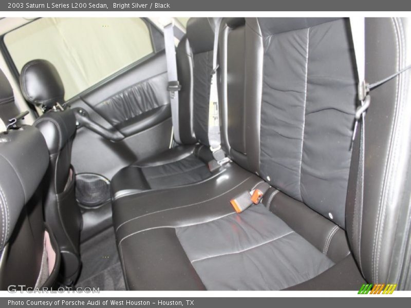 Bright Silver / Black 2003 Saturn L Series L200 Sedan