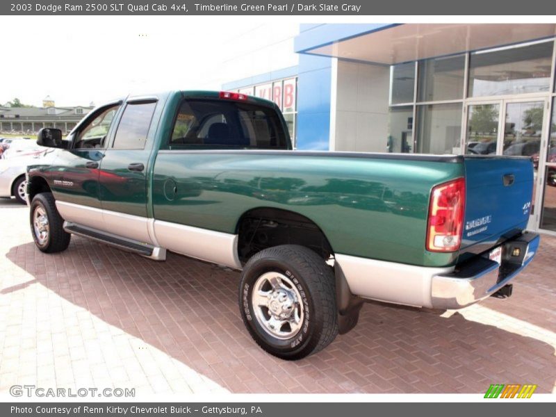 Timberline Green Pearl / Dark Slate Gray 2003 Dodge Ram 2500 SLT Quad Cab 4x4
