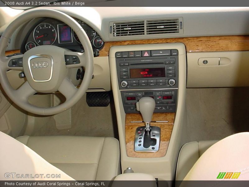 Ibis White / Beige 2008 Audi A4 3.2 Sedan