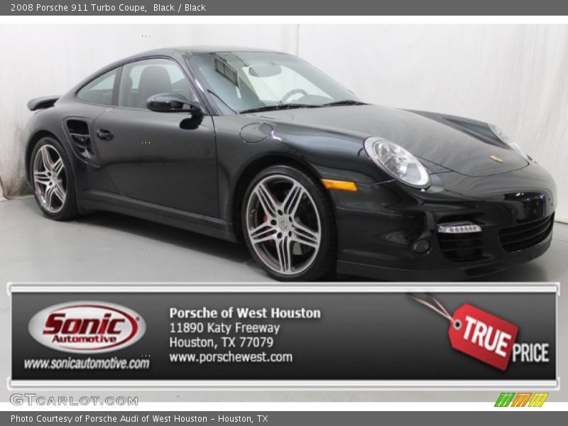 Black / Black 2008 Porsche 911 Turbo Coupe