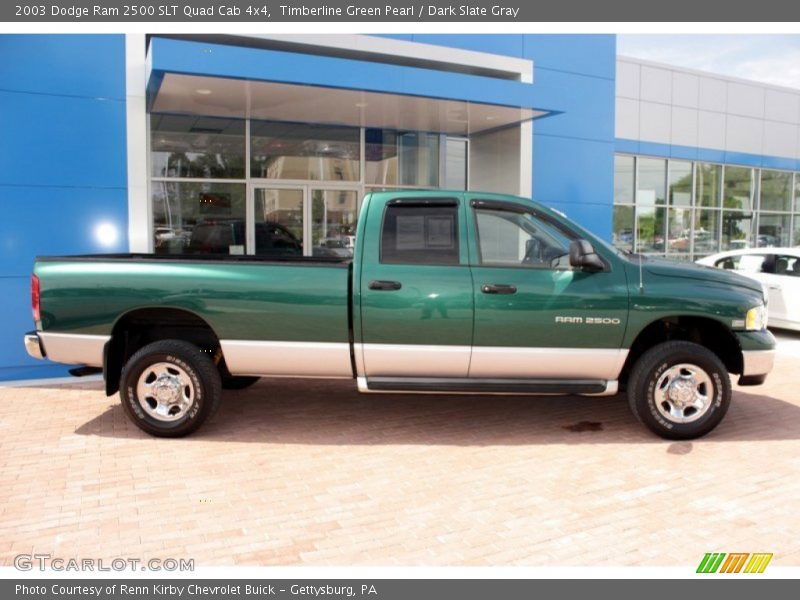Timberline Green Pearl / Dark Slate Gray 2003 Dodge Ram 2500 SLT Quad Cab 4x4