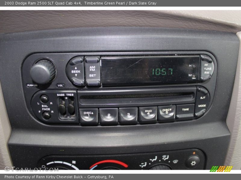 Timberline Green Pearl / Dark Slate Gray 2003 Dodge Ram 2500 SLT Quad Cab 4x4