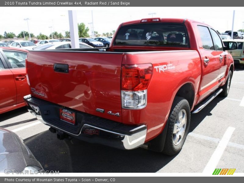 Radiant Red / Sand Beige 2010 Toyota Tundra Limited CrewMax 4x4