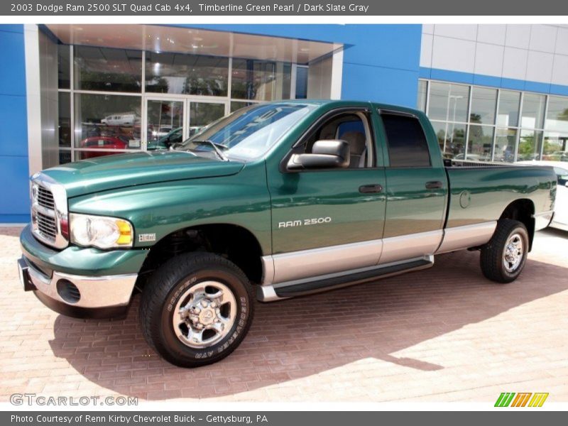 Timberline Green Pearl / Dark Slate Gray 2003 Dodge Ram 2500 SLT Quad Cab 4x4