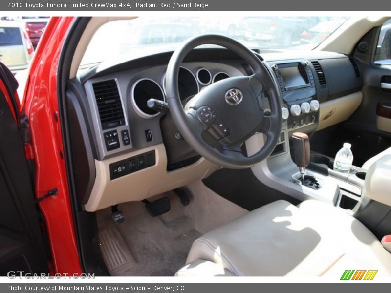 Radiant Red / Sand Beige 2010 Toyota Tundra Limited CrewMax 4x4