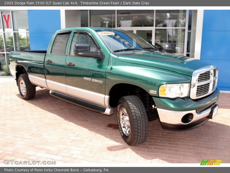 Timberline Green Pearl / Dark Slate Gray 2003 Dodge Ram 2500 SLT Quad Cab 4x4