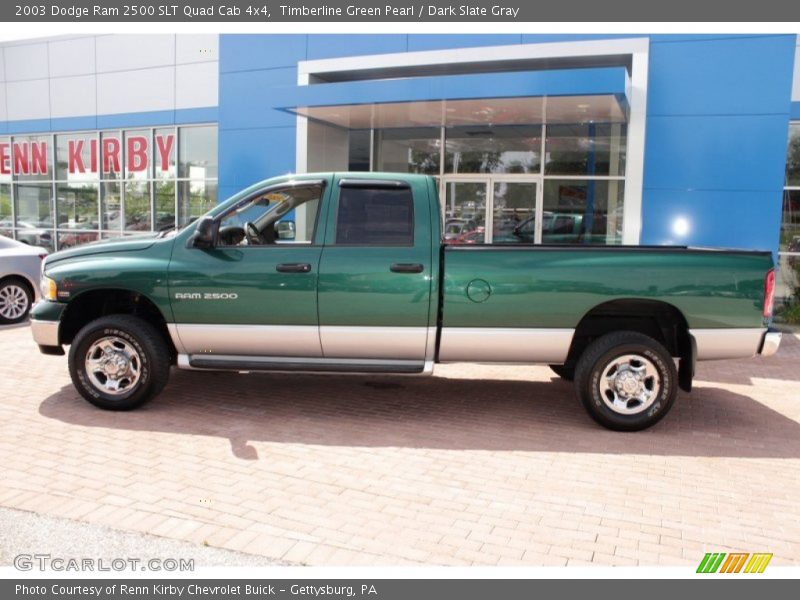 Timberline Green Pearl / Dark Slate Gray 2003 Dodge Ram 2500 SLT Quad Cab 4x4