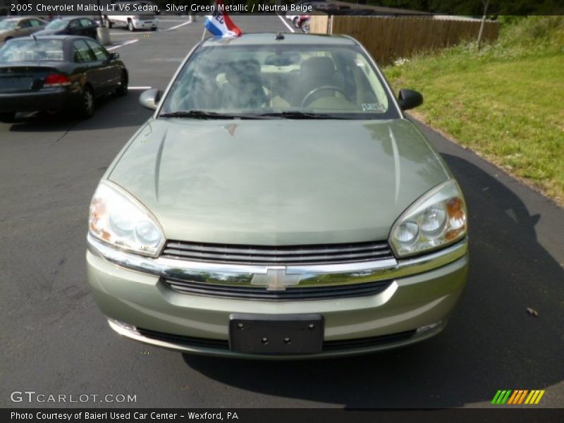 Silver Green Metallic / Neutral Beige 2005 Chevrolet Malibu LT V6 Sedan