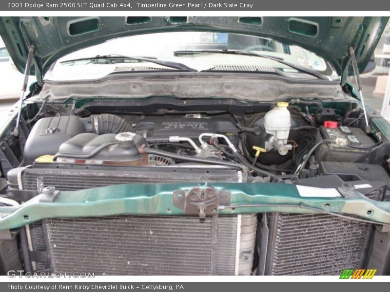 Timberline Green Pearl / Dark Slate Gray 2003 Dodge Ram 2500 SLT Quad Cab 4x4