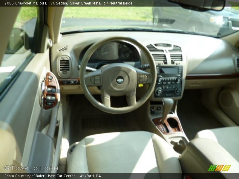 Silver Green Metallic / Neutral Beige 2005 Chevrolet Malibu LT V6 Sedan