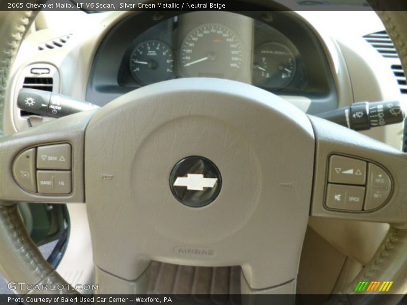 Silver Green Metallic / Neutral Beige 2005 Chevrolet Malibu LT V6 Sedan