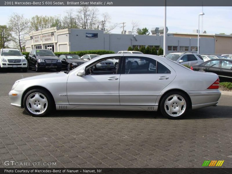 Brilliant Silver Metallic / Ash 2001 Mercedes-Benz S 600 Sedan