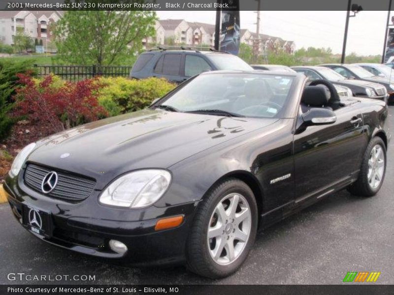 Black / Charcoal Black 2001 Mercedes-Benz SLK 230 Kompressor Roadster