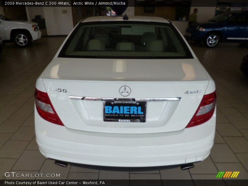 Arctic White / Almond/Mocha 2009 Mercedes-Benz C 300 4Matic