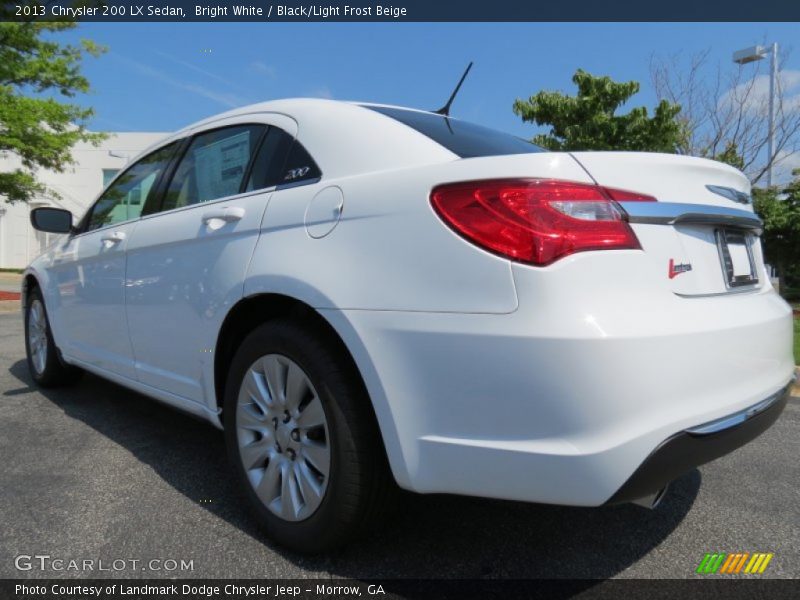Bright White / Black/Light Frost Beige 2013 Chrysler 200 LX Sedan