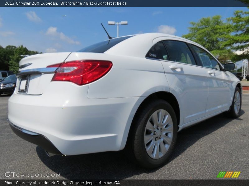 Bright White / Black/Light Frost Beige 2013 Chrysler 200 LX Sedan